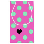 Bruid Love & Polka Dots Bruiloft Feestje Klein Cadeauzakje (Achterkant)