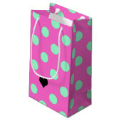 Bruid Love & Polka Dots Bruiloft Feestje Klein Cadeauzakje (Achterkant Gekanteld)