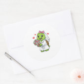 Bruid Maakt Zich Op Ronde Sticker (Envelop)