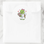 Bruid Maakt Zich Op Ronde Sticker (Tas)