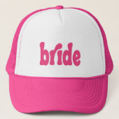 'Bruid' malse retro roze Trucker Pet (Voorkant)