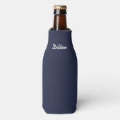 BRUID Marine Blauw & Geel Bruiloft Groomsman Flesjeskoeler (Fles Voorkant)