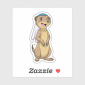 Bruid meerkat met sluier sticker (Vel)