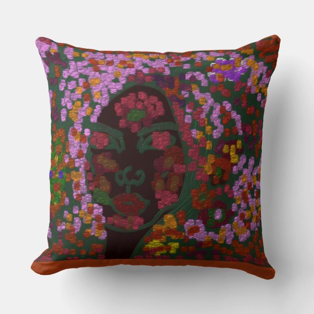 Bruid met bloemen kussen (Voorkant)
