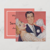 Bruid Met Blond Haar Trouwen Save The Date (Voorkant / Achterkant)