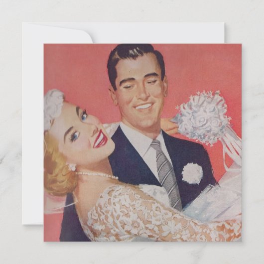 Bruid Met Blond Haar Trouwen Save The Date (Voorkant)