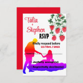 Bruid met bruidegom RSVP (Voorkant / Achterkant)