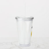 Bruid met gele zonnebloem op bruiloft acryl drinkbeker (Rechts)