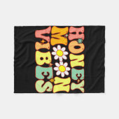 Bruid met Groovy Honeymoon Vibe Bruidsuitnodiging  Fleece Deken (Voorkant (Horizontaal))