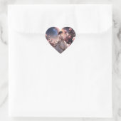 Bruid met hartvormige sticker en roze rozen (Tas)