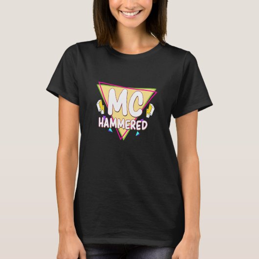 Bruid met Mc-hamer bruidsmeisjes vrijgezellenfeest T-shirt (Voorkant)