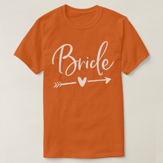 Bruid Met Pijl En Hart  T-shirt (Design voorkant)