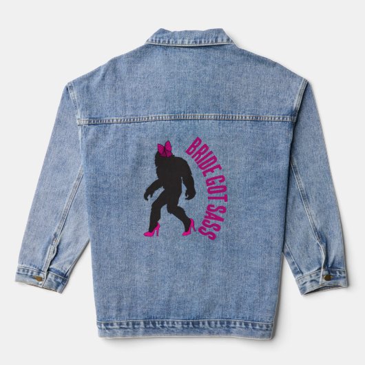 Bruid met pit Sassy Sasquatch Denim Jacket (Achterkant)