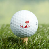 Bruid met rode lippen golf golfballen (Insitu Shirt)