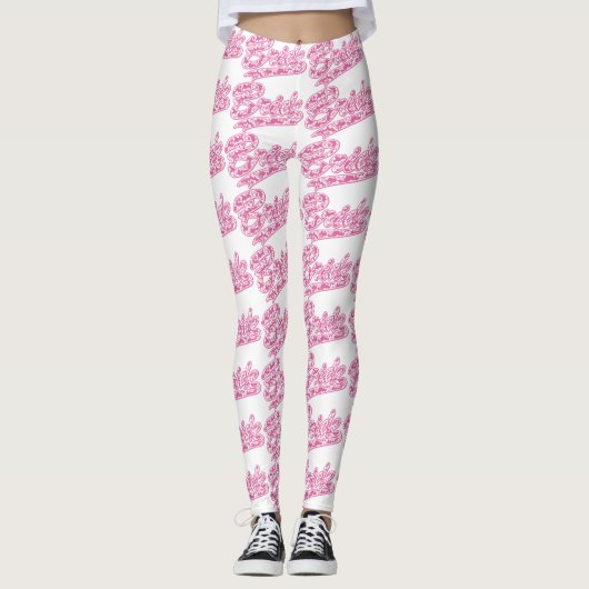 Bruid met Roze Bloem Leggings (Voorkant)