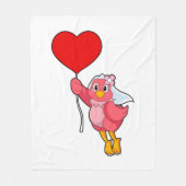 Bruid met sluier en hartballon fleece deken (Voorkant)