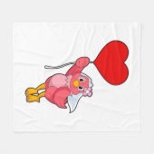 Bruid met sluier en hartballon fleece deken (Voorkant (Horizontaal))