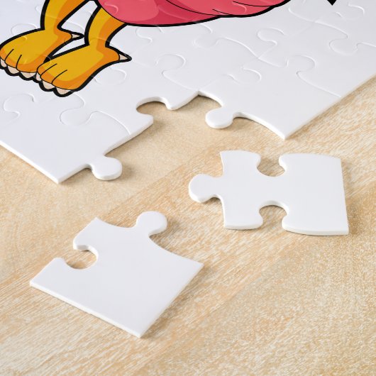 Bruid met sluier en hartballon legpuzzel (Zijkant)