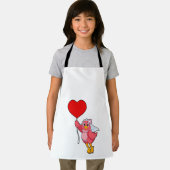 Bruid met sluier en hartballon schort (Insitu)