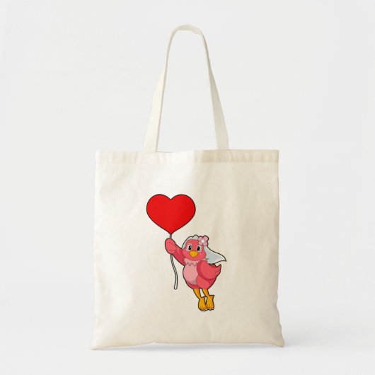 Bruid met sluier en hartballon tote bag (Voorkant)