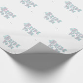 Bruid Met Sluier, Roze en Turquoise Letters Cadeaupapier (Hoek)