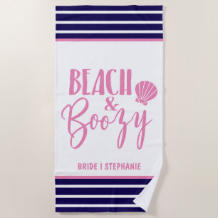 Bruid met strand & drankjes strandlaken