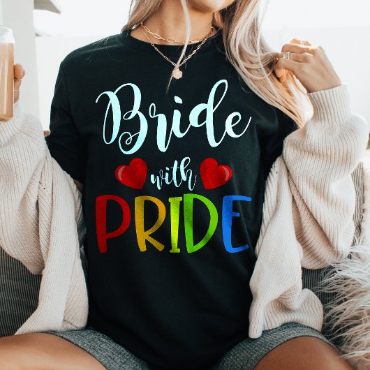 Bruid met trots LGBTQ+ Bruiloft Tri-Blend Shirt