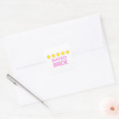 Bruid met vijf sterren vierkante sticker (Envelop)