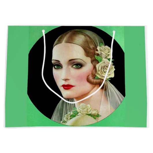 bruid met witte roos groot cadeauzakje (Voorkant)