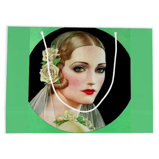 bruid met witte roos groot cadeauzakje (Achterkant)