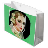 bruid met witte roos groot cadeauzakje (Achterkant Gekanteld)