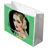 bruid met witte roos groot cadeauzakje (Voorkant Gekanteld)