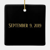 bruid mevrouw betrokken keramisch ornament (Achterkant)