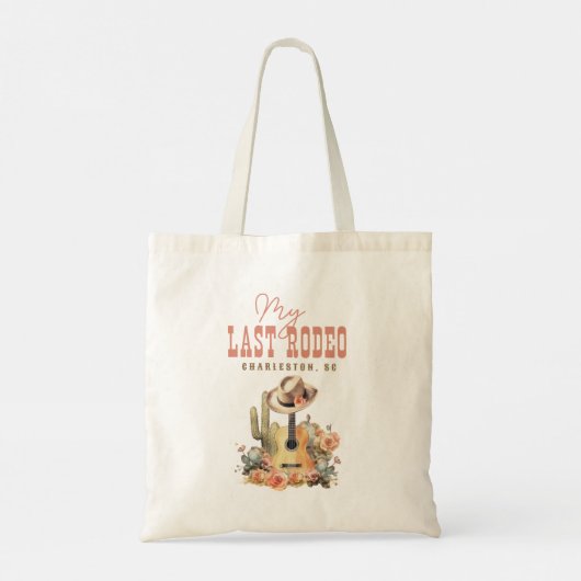 Bruid Mijn laatste Rodeo vrijgezellenweekend Tote Bag (Achterkant)