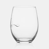 Bruid Minimalistisch Wijnglas Zonder Voet (Links)