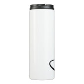 Bruid Minimalistische Zwart Wit Thermische Tumbler Thermosbeker (Achterkant)