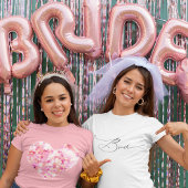 Bruid Modern Elegante Script Typografie Trouwen T-shirt