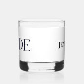 Bruid Modern gepersonaliseerd Whisky Glas (Links)