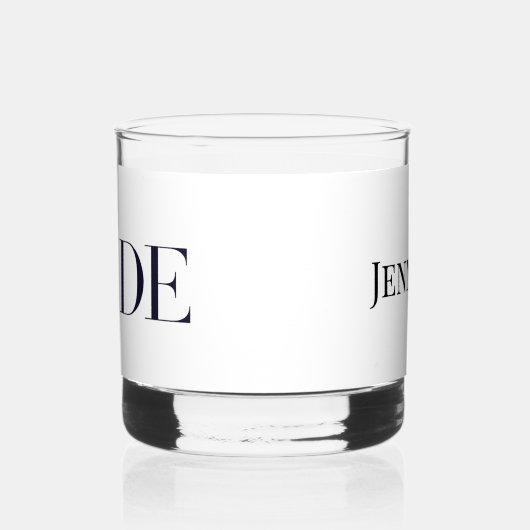 Bruid Modern gepersonaliseerd Whisky Glas (Links)