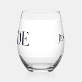 Bruid Modern Persoonlijk Wijnglas Zonder Voet (Links)