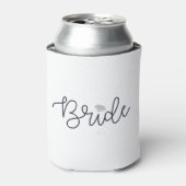 Bruid Modern Script Diamond Bachelorette Party Blikjeskoeler (Blikje Voorkant)