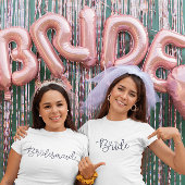 Bruid Modern Script Diamond Bachelorette Party T-shirt