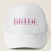 Bruid Moderne Toekomst Mevrouw Aangepaste Feesteli Trucker Pet (Voorkant)