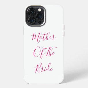 Bruid-moeder Cadeau Trouwgunst Roze Wit iPhone 13 Pro Max Hoesje