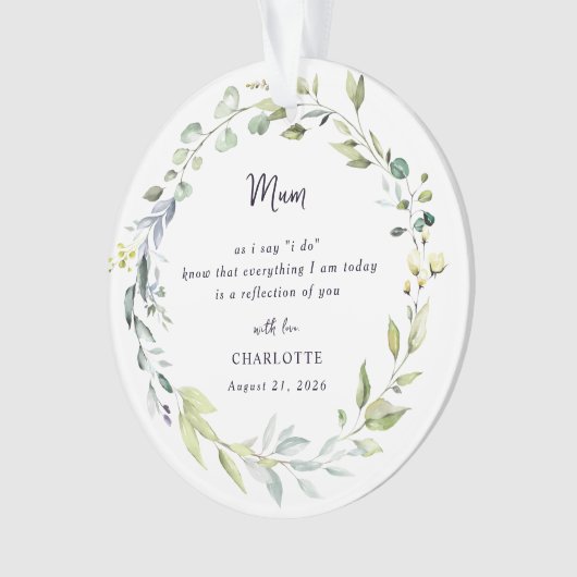 Bruid-moeder Geschenk Ornament (voorkant)