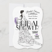 Bruid Mooie Lacy Jurk Bloemen Vrijgezellenfeest Kaart (Voorkant)