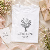 Bruid Naam & Datum Bloem Bruiloft Feest Tri-Blend Shirt