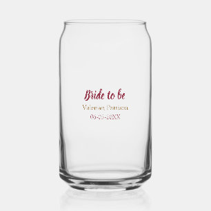 Bruid-naam datum gouden maron bruidsfeest blikvorm glas