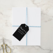 Bruid-naam datum zwart wit bruidsfeest we cadeaulabel (Met Touw)