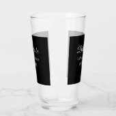 Bruid-naam datum zwart wit bruidsfeest we glas (Links)
